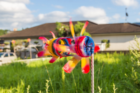 Colorful plastic bottle windmill -windy