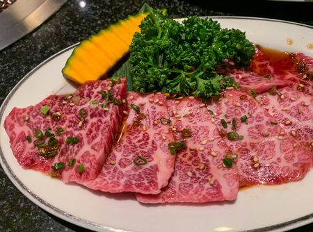 Premium A5 Japanese wagyu beef  for barbecue or yakinuku