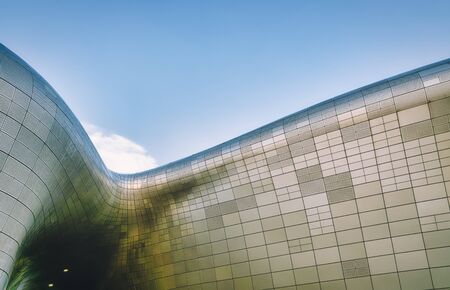 Dongdaemun Design Plaza (DDP) is one of the top tourist attractions with futuristic  architecture in Seoulの写真素材