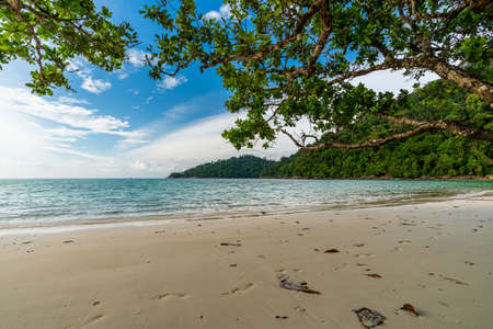 Mai Ngam beach in beautiful sunny day, Surin island national park, Pang Nga, Thailandの写真素材