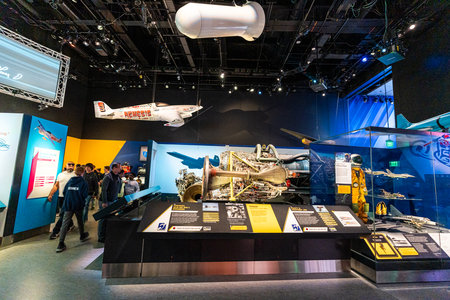 WASHINGTON, D.C. - April 10, 2023 :  Exhibition of aircraft, vehicle and space technology...