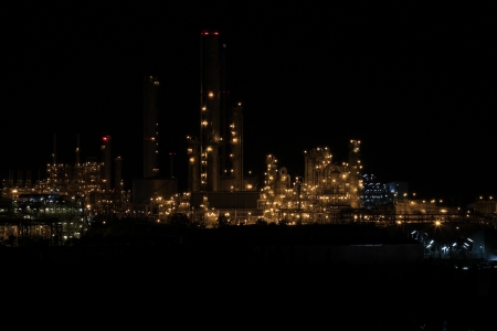 Industrial factory  Nightの写真素材