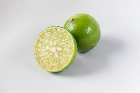 lime on white backgroundの写真素材