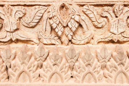 Traditional art in Laos templeの写真素材