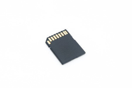 SD memory card on white background