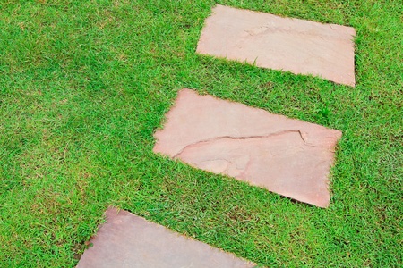 Closeup pathway in garden