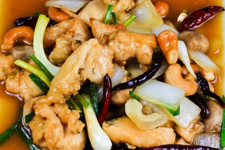 Fried chicken with cashew nutsの写真素材