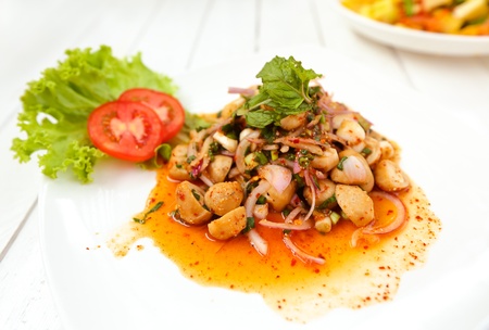  Larb hed- Mushroom salad, sweet, salty, spicyの写真素材