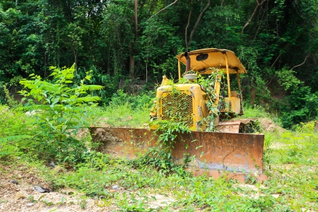 Old bulldozerの写真素材