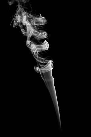 Smoke on black backgroundの写真素材