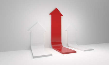 3D arrows - growth concept leadership