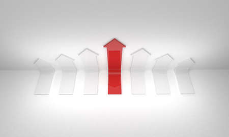 3D arrows - growth concept leadershipの写真素材