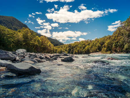 River at Blue Pools New Zealandの写真素材