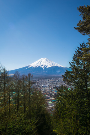 Fuji mountain in Japan. this mountain is the most famous for tourist and traveler.の写真素材