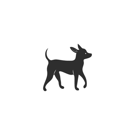 Icon of russian toy terrier. Cute family dog. Vector.のイラスト素材
