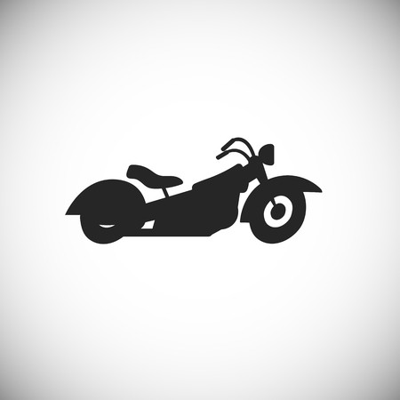Flat style icon of motorbike. Simple silhouette of retro transport. Vector illustration.のイラスト素材