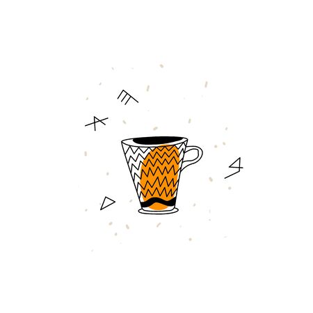 Ancient Greek pot. Icon with color of vase with a pattern.のイラスト素材