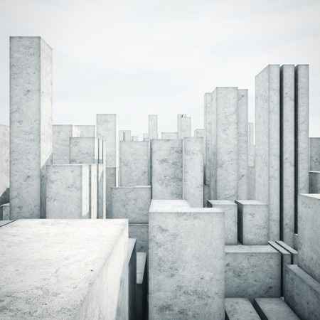 Abstract model of a cityの写真素材