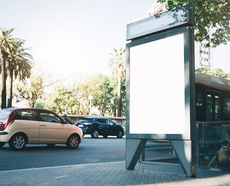 City light box mock upの写真素材