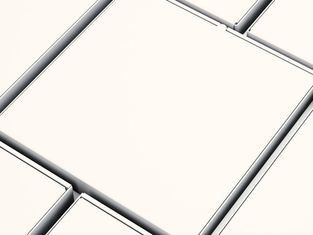 Closeup blank close pizza paper boxs isolated on white background. Horizontal mockup.