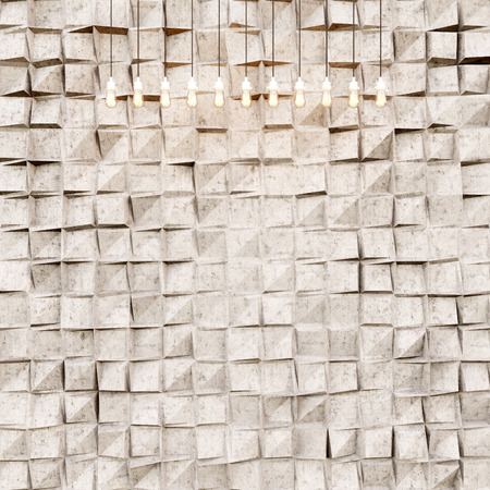Concept photo of highly detailed abstract polygon surface. Natural color stone wall facade. Abstract...