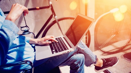 Young Women Freelancer Making Great Business Solution.Social Marketing Professional Decision...