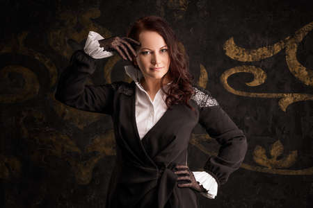 Portrait of an adult woman in the vamp style.