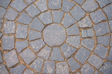 stone paving stones on sidewalks.の写真素材