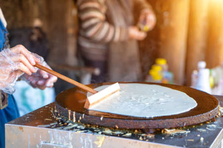 for frying pancakes oven pancakeの写真素材