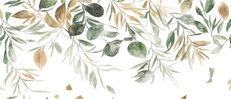 eucalyptus branches, seeds and leaves. Hand drawn eucalyptus bouquet isolated on white background. Floral illustration for design, print, fabric or background. vector illustrationのイラスト素材