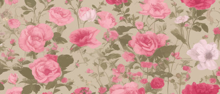 Vector floral banner with leaves and flowers roses or peonies. Elements for your compositions, greeting cards or wedding invitations. Wedding anemones, vector illustrationのイラスト素材