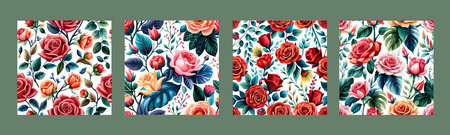 Botanical Flowers beautiful roses. Bouquet vintage flowers. Set plant elements. Vector Collection of Illustrations. Hand sketched vector vintage element. Wedding decorations. Vector illustrationのイラスト素材