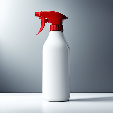 spray bottle mockup on the background. minimalist styleの写真素材