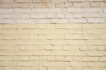 brick wall texture painted in light colorの写真素材