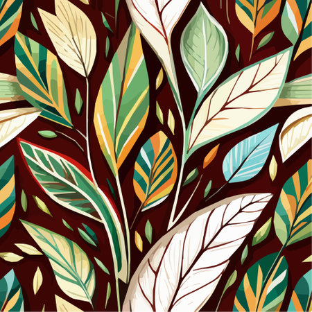 Beautiful Tropical Leaves Abstract Background .vector illustration. Vector illustrationのイラスト素材