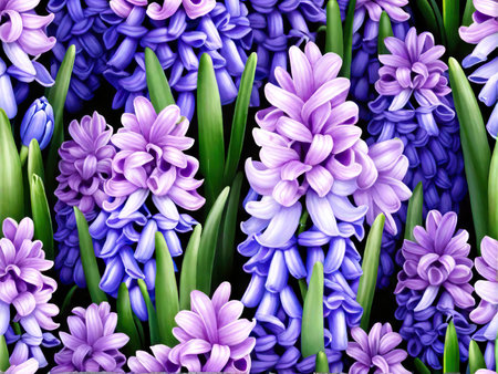 Happy International Women Day, hyacinth over background heartfelt congratulations on March 8th and Mothers Dayの素材