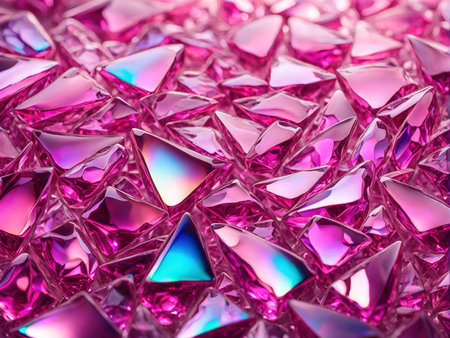 Broken pink glass pieces beautiful texture. Complicated family lifeの素材