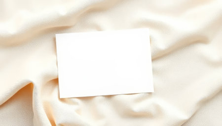 White piece of paper is on a white background. The paper is blankの素材