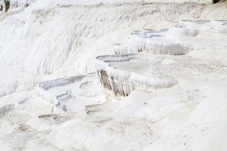 White mountain with a lot of snow. The snow is white and it is very coldの写真素材