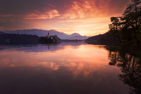 BLED IN SLOVENIAの写真素材