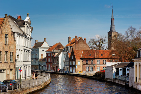 old town of Bruges in Belgiumのeditorial素材