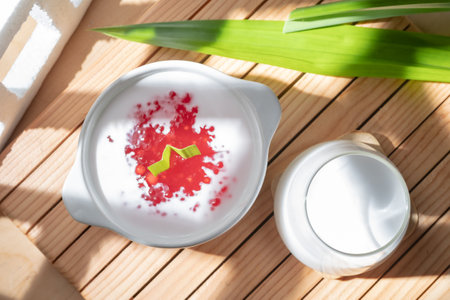 Pearl Porridge or pearl sago. Popular Indonesian desserts are commonly encountered during the month...