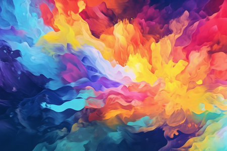 Watercolor splash on a white background. generative AIの素材
