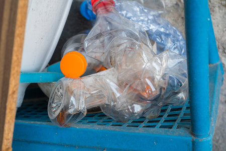 Garbage of plastic bottles, environmental pollution. climate change and global warming.