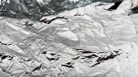 Background from crumpled aluminum foil