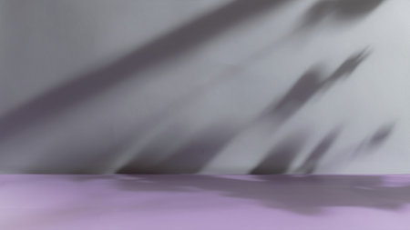 Abstract light grey studio background for product presentation, copy spaceの写真素材