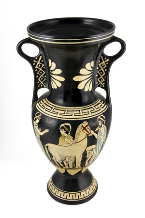 Ancient greek amphora replica   clipping path  の写真素材