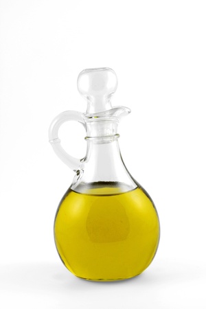 A bottle of virgin olive oil   clipping path included  の写真素材