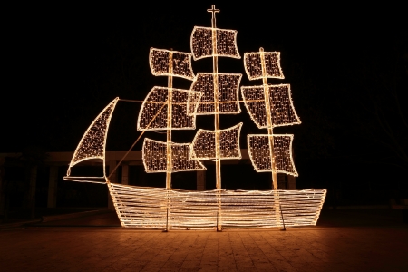 Traditional greek christmas shipの写真素材