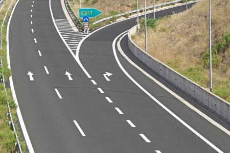 Interchange on egnatia motorway in Greece